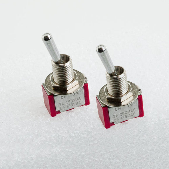 SPDT Toggle Switch 5A 125VAC On-On (Pack of 2) - GekPower