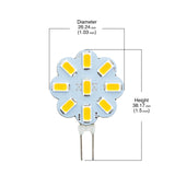 G4 9SMD 5630 9-30V LED light Bulb 200lm 2700K(Soft white)