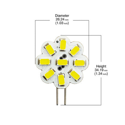 G4 9SMD 5630 9-30V LED light Bulb 200lm 6000K(Cool white)