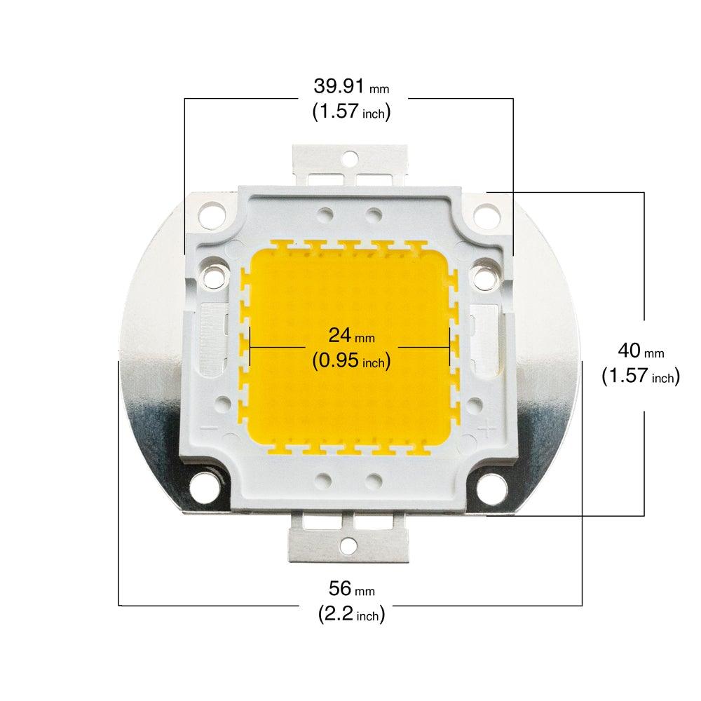 100W High Power LED Chip 3000K (Warm White), gekpower