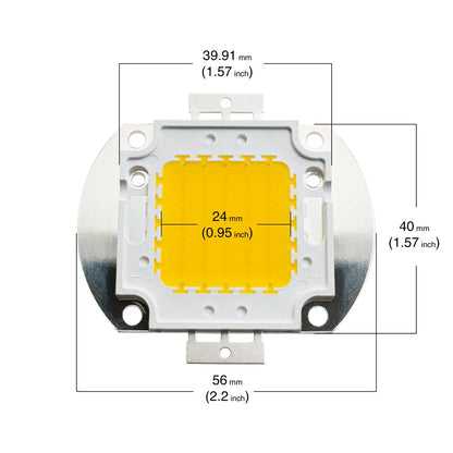 50W High Power LED Chip 3000K (Warm White), gekpower