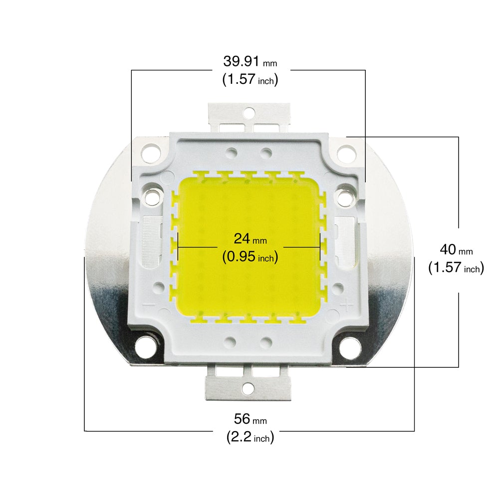 50W High Power LED Chip 6000K (Cool White), gekpower