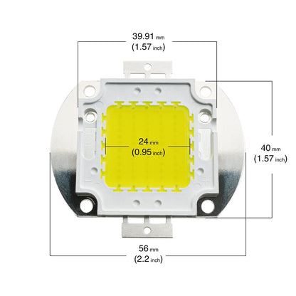 50W High Power LED Chip 6000K (Cool White), gekpower