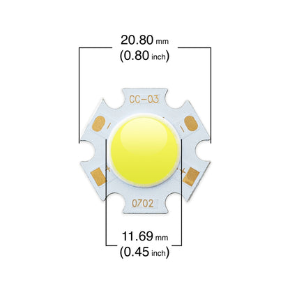 Constant Current COB LED Chip 300mA 21-24V 7W - GekPower