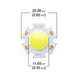 Constant Current COB LED Chip 300mA 21-24V 7W - GekPower