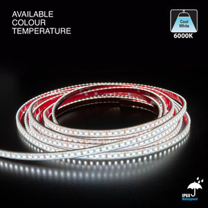 10M(32.8ft) Waterproof LED Strip 3528, 12V 3(w/ft) 252(Lm/ft) 6K(Cool White) - GekPower