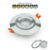 VBD-MTR-14C Low Voltage IC Rated Downlight LED Light Fixture, 2.5 inch Round Chrome, mr16 gekpower