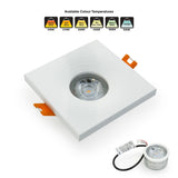 VBD-MTR-1W Low Voltage IC Rated Downlight LED Light Fixture, 2.5 inch Square White mr16 fixture, gekpower