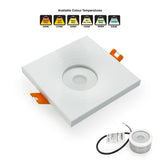 VBD-MTR-1W Low Voltage IC Rated Downlight LED Light Fixture, 2.5 inch Square White mr16 fixture, gekpower