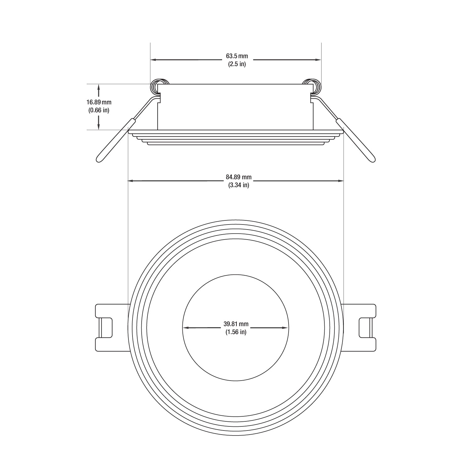 VBD-MTR-3C Low Voltage IC Rated Downlight LED Light Fixture, 2.5 inch Round Chrome mr16 fixture, gekpower