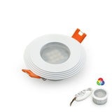 VBD-MTR-3W Low Voltage IC Rated Downlight LED Light Fixture, 2.5 inch Round White mr16 fixture, gekpower
