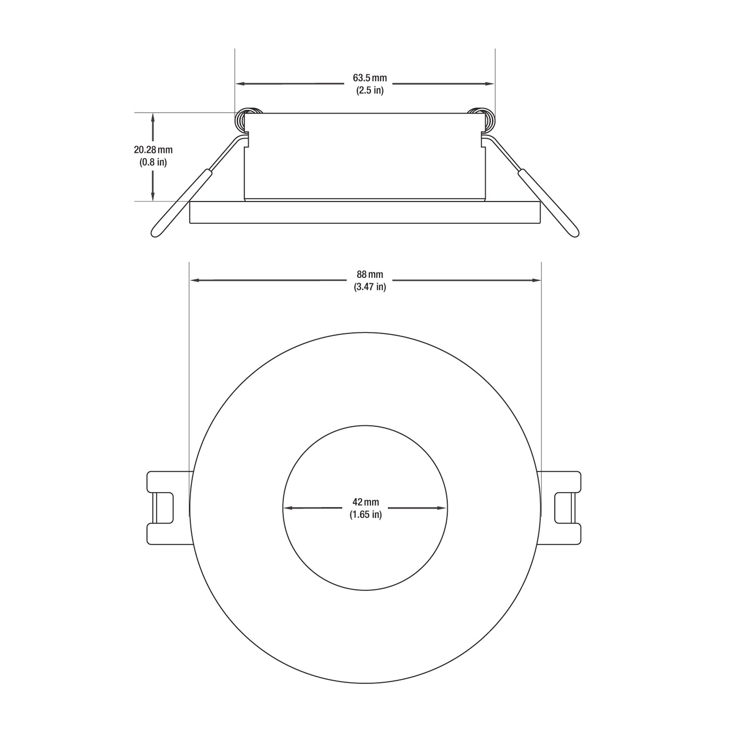 VBD-MTR-4C Low Voltage IC Rated Recessed LED Light Fixture, 2.5 inch Round Chrome, mr16 fixture, gekpower