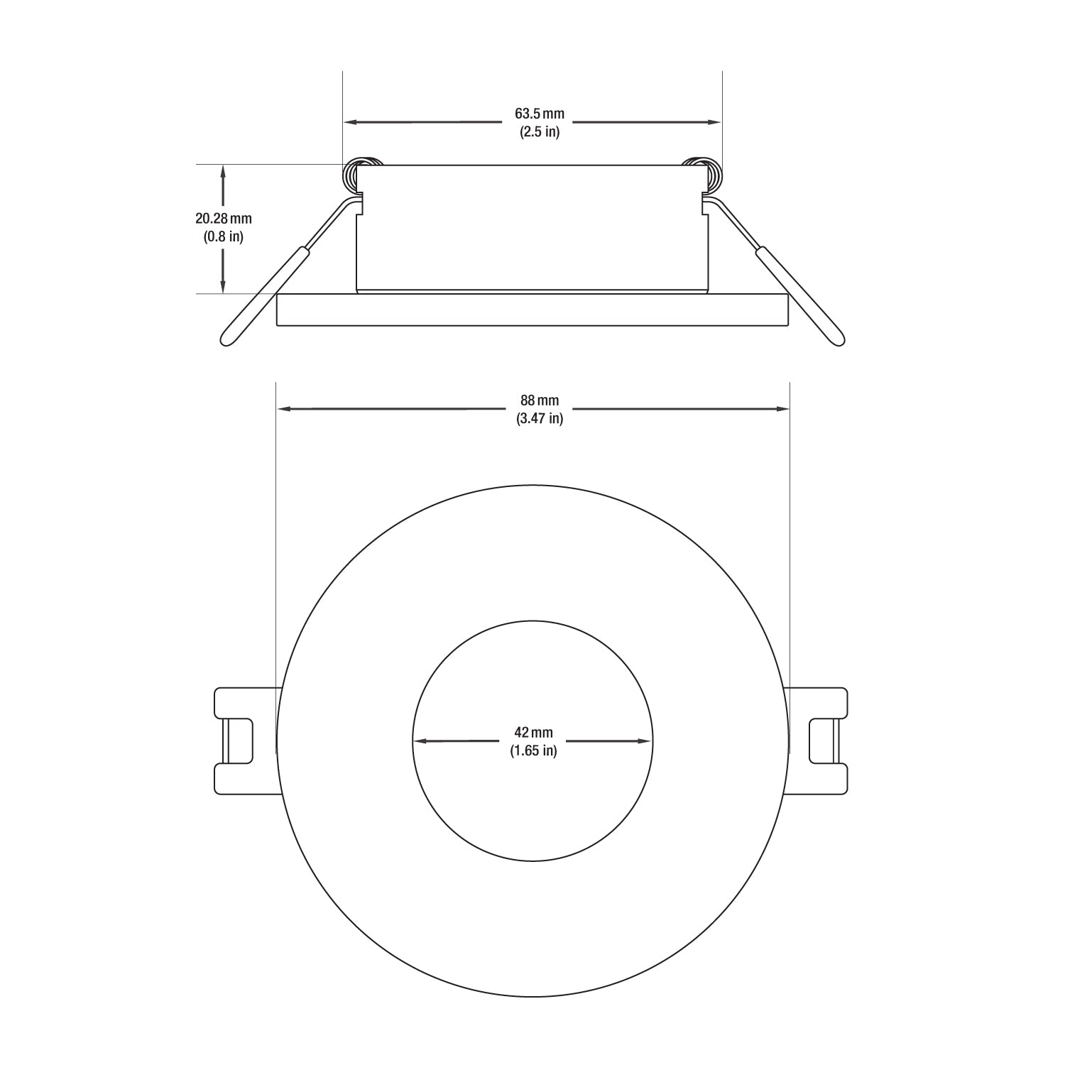 VBD-MTR-4C Low Voltage IC Rated Recessed LED Light Fixture, 2.5 inch Round Chrome, mr16 fixture, gekpower