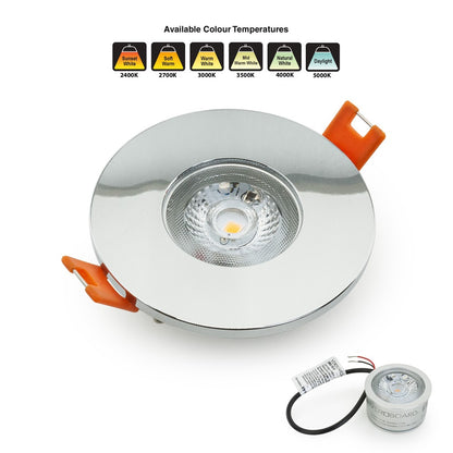 VBD-MTR-5C Low Voltage IC Rated Downlight LED Light Fixture, 2.5 inch Round Chrome mr16 fixture, gekpower