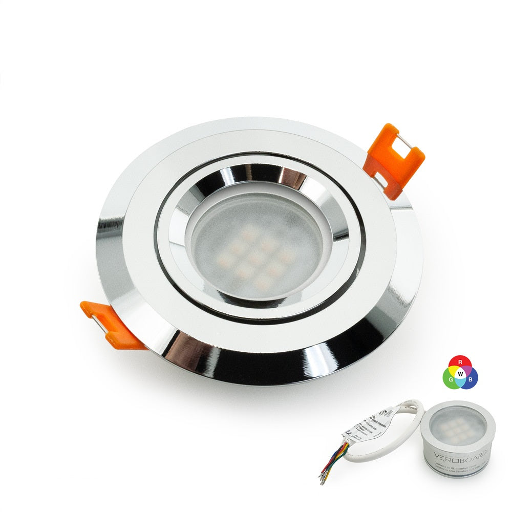 VBD-MTR-6C Low Voltage IC Rated Downlight LED Light Fixture, 3 inch Round Chrome, mr16 fixture, gekpower