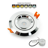 VBD-MTR-6C Low Voltage IC Rated Downlight LED Light Fixture, 3 inch Round Chrome, mr16 fixture, gekpower
