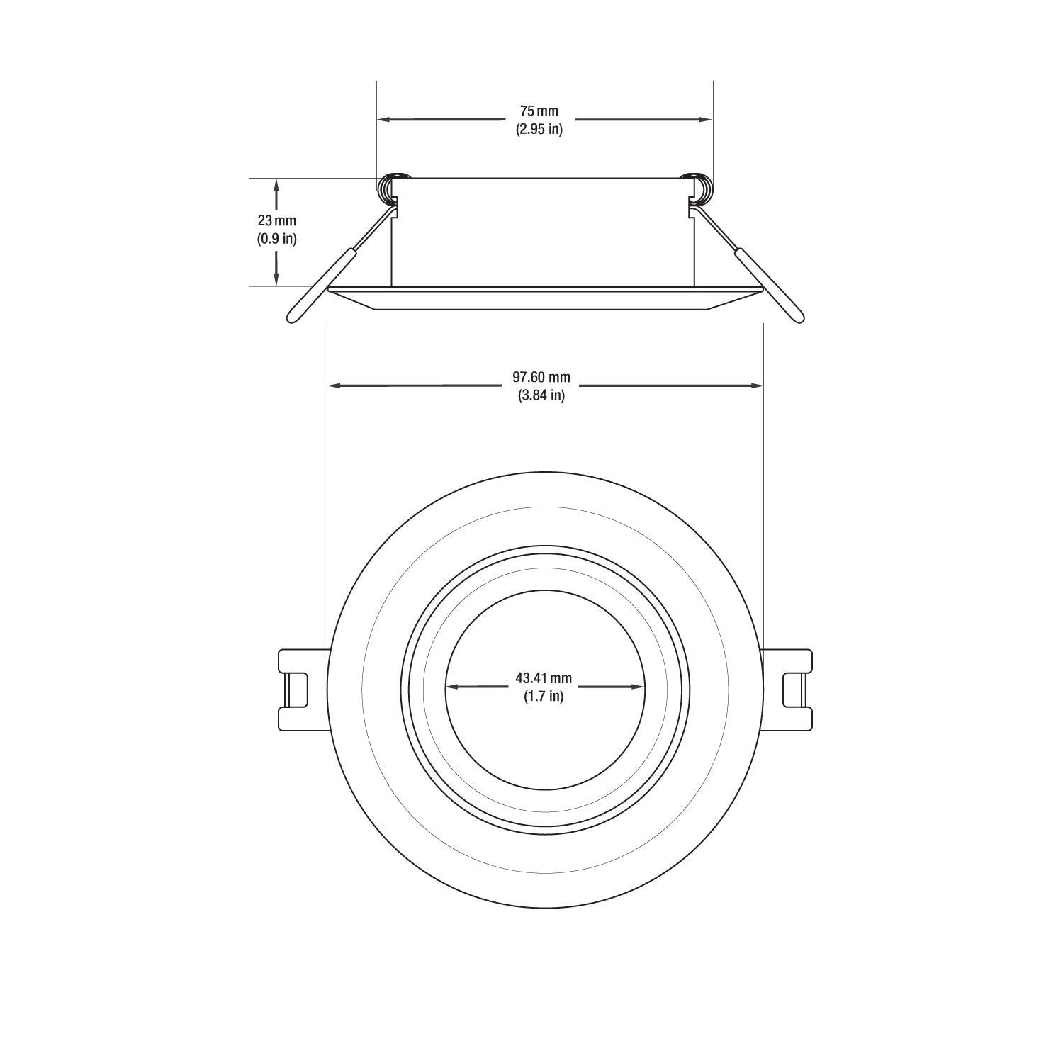 VBD-MTR-6C Low Voltage IC Rated Downlight LED Light Fixture, 3 inch Round Chrome, mr16 fixture, gekpower