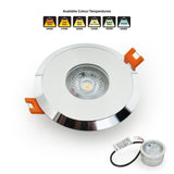 VBD-MTR-7C Low Voltage IC Rated Downlight LED Light Fixture, 2.5 inch Round Chrome, mr16 fixture, gekpower
