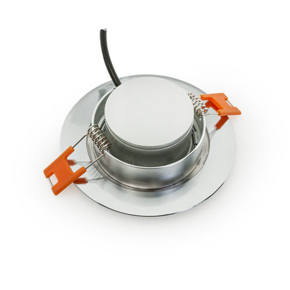 VBD-MTR-7C Low Voltage IC Rated Downlight LED Light Fixture, 2.5 inch Round Chrome, mr16 fixture, gekpower