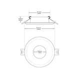 7C MR16 Light Fixture (Chrome), 2.5 inch Round Recessed light Pinhole - GekPower