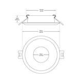 7W MR16 Light Fixture (White), 2.5 inch Round Recessed light Pinhole Trim - GekPower