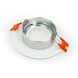 8W MR16 Light Fixture (White), 2.5 inch Round Recessed light Concave style Pinhole Trim - GekPower