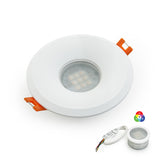 VBD-MTR-8W Low Voltage IC Rated Downlight LED Light Fixture, 2.5 inch Round White, mr16 fixture, gekpower