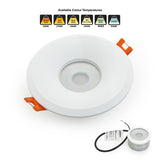 VBD-MTR-8W Low Voltage IC Rated Downlight LED Light Fixture, 2.5 inch Round White, mr16 fixture, gekpower