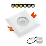 VBD-MTR-9W Low Voltage IC Rated Downlight LED Light Fixture, 2.5 inch Square White, mr16 fixture, gekpower