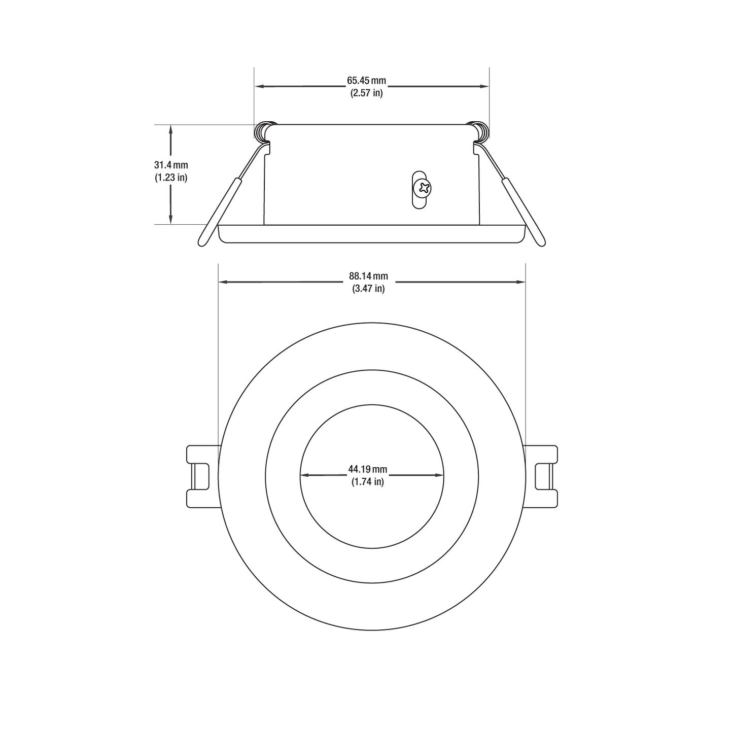 VBD-MTR-10W Low Voltage IC Rated Recessed LED Light Fixture, 2.5 inch Round White, mr16, gekpower