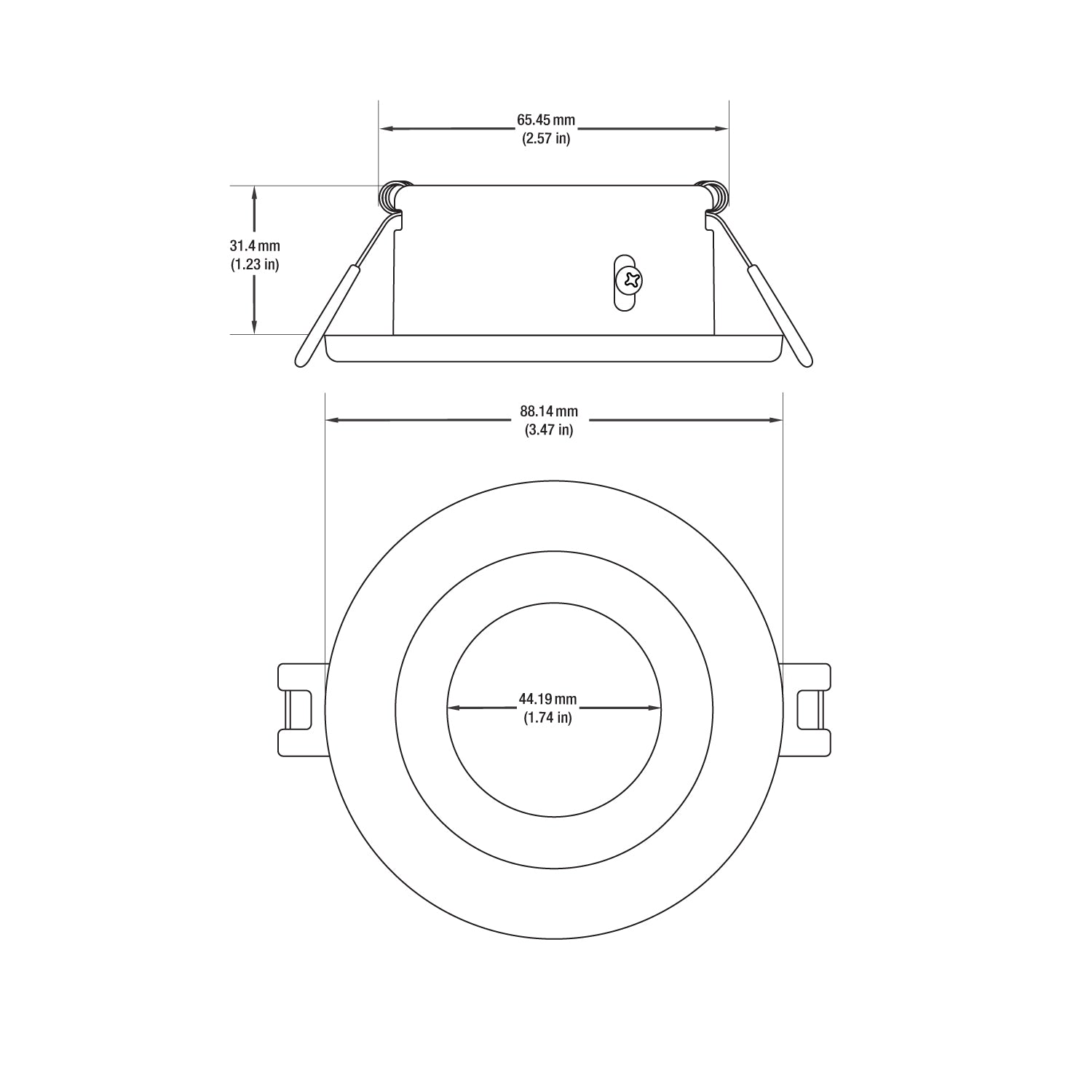 VBD-MTR-10W Low Voltage IC Rated Recessed LED Light Fixture, 2.5 inch Round White, mr16, gekpower