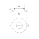 11W MR16 Light Fixture (White), 2.5 inch Round Recessed Flat Pinhole Trim - GekPower