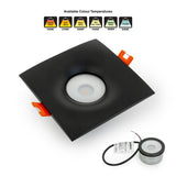 VBD-MTR-12B Low Voltage IC Rated Downlight LED Light Fixture, 2.5 inch Square Black. mr16 fixture, gekpower
