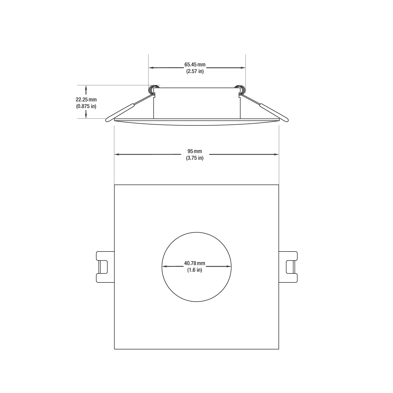 VBD-MTR-12B Low Voltage IC Rated Downlight LED Light Fixture, 2.5 inch Square Black. mr16 fixture, gekpower