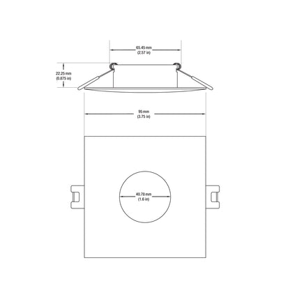 VBD-MTR-12B Low Voltage IC Rated Downlight LED Light Fixture, 2.5 inch Square Black. mr16 fixture, gekpower