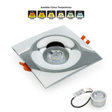 VBD-MTR-12C Low Voltage IC Rated Downlight LED Light Fixture,  2.5 inch Square Chrome. mr16 fixture, gekpower