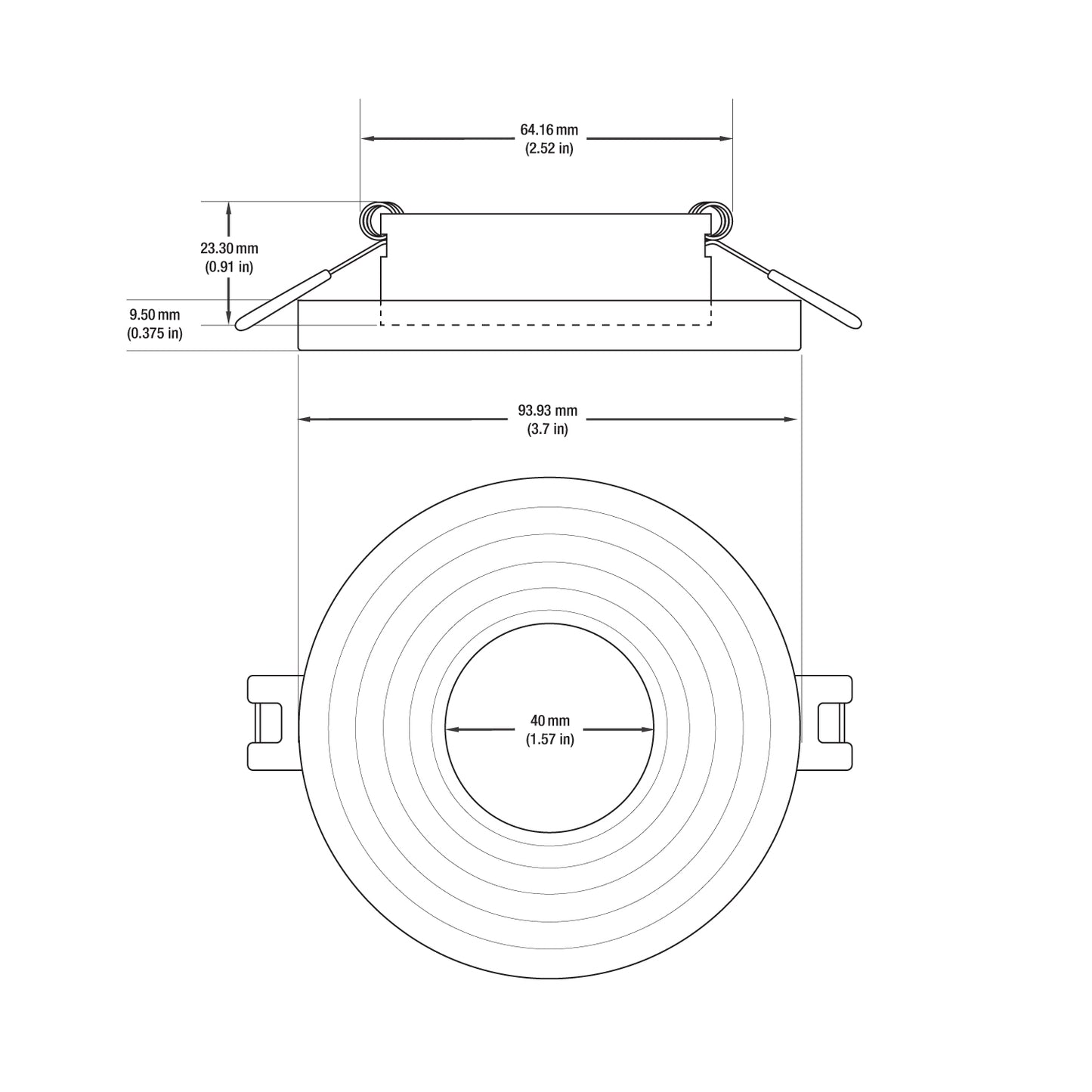 VBD-MTR-13C Low Voltage IC Rated Downlight LED Light Fixture, 2.5 inch Round Chrome mr16, gekpower