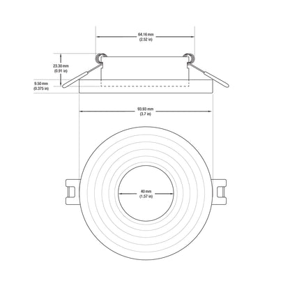 VBD-MTR-13C Low Voltage IC Rated Downlight LED Light Fixture, 2.5 inch Round Chrome mr16, gekpower