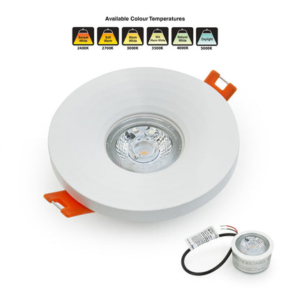 VBD-MTR-13W Low Voltage IC Rated Downlight LED Light Fixture, 2.5 inch Round White, mr16 fixture, gekpower