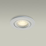 T-66 MR16 Light Fixture (White), 3 inch Recessed Adjustable Gimbal Trim - GekPower