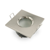 T-62 MR16 Recessed LED Light Fixture, 3 inch Square Nickel Chrome, mr16 fixture, gekpower