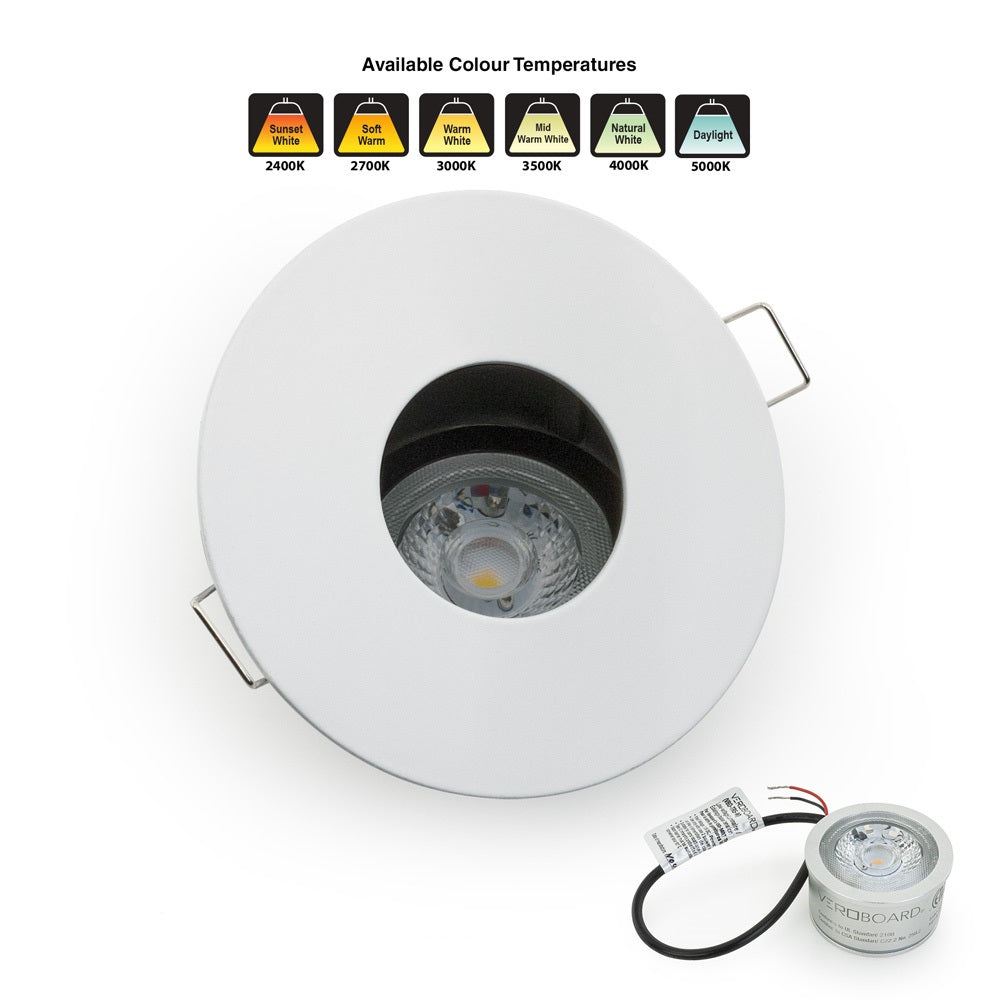 VBD-MTR-60T Low Voltage IC Rated Downlight LED Light Fixture, 2.75 inch Round White, gekpower