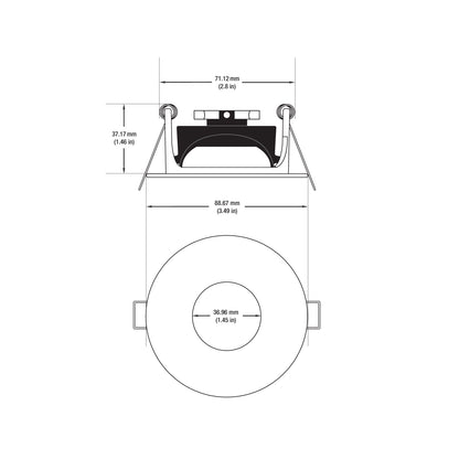 VBD-MTR-60T Low Voltage IC Rated Downlight LED Light Fixture, 2.75 inch Round White, gekpower