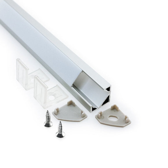 Corner Mount Linear Aluminum LED Channel for LED Strips 1Meter(3.2ft) VBD-CH-C2, Gekpower