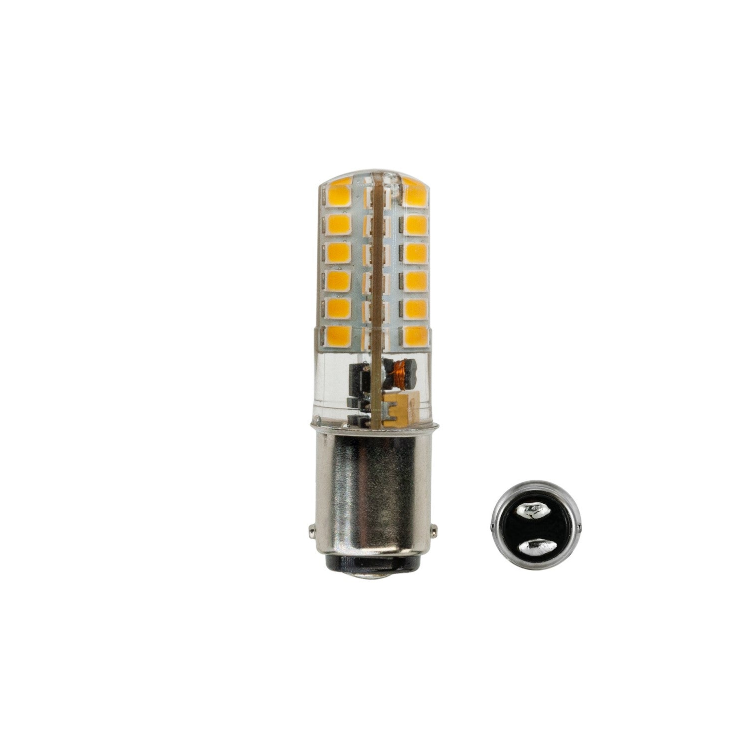 BA15D Double Contact Bayonet 1157 Bulb, 12V 3W 3000K(Warm White) - GekPower