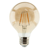 Li-Tech G25 LED Filament Bulb, 120V 5W 2200K(Amber White) - GekPower