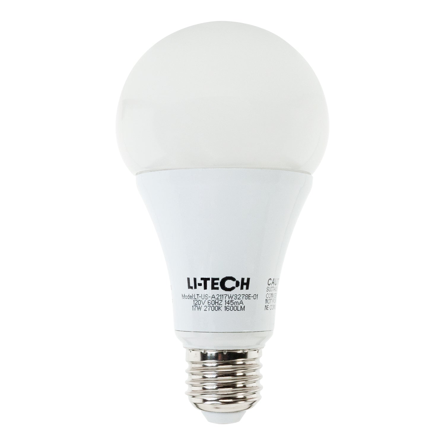 Li-Tech A21 LED Bulb, 120V 17W Equivalent 100W 2700K(Soft White) - GekPower