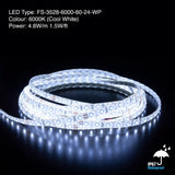 10M(32.8ft) Waterproof LED Strip 3528, 24V 1.5(w/ft) 126-144(Lm/ft) CCT(3K, 6K) - GekPower