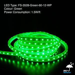5M(16.4ft) Waterproof LED Strip 3528, 12V 1.5(w/ft) CCT(Blue, Green Red) - GekPower