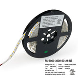 5M(16.4ft) Indoor LED Strip 5050, 24V 4.5(w/ft) 360-396(Lm/ft) 60(LEDs/m) CCT(3K, 4K, 6K) - GekPower